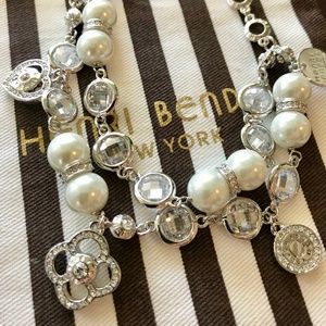 New Henri Bendel Pearl Crystal Charm Bracelet